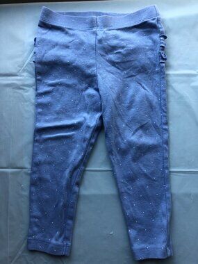 Carter's 24-Months Leggings; Light blue w/small white dots; Used but good